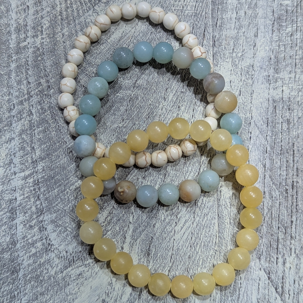 Elegant Multi-Color Beaded Bracelet Set